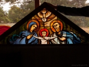 "The Holy Family" slall stained glass work