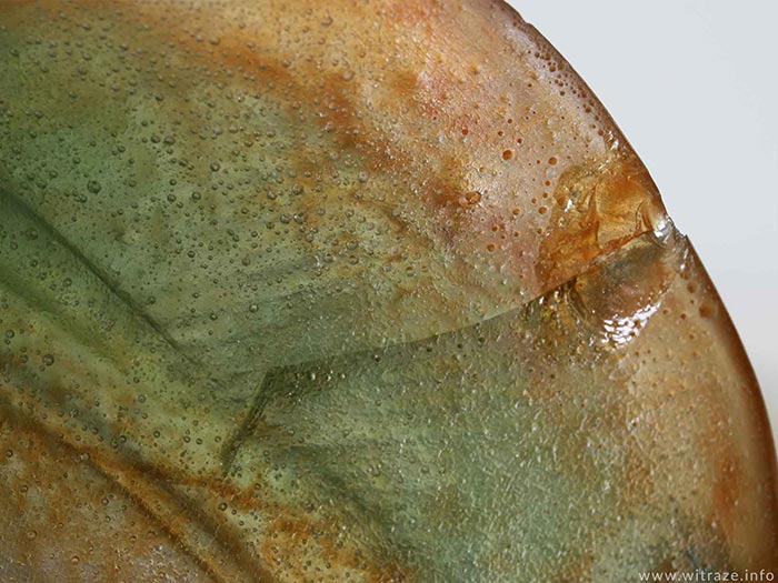 naprawa secesyjnego naczynia ze szkla warszawa jaszczurka motyl2